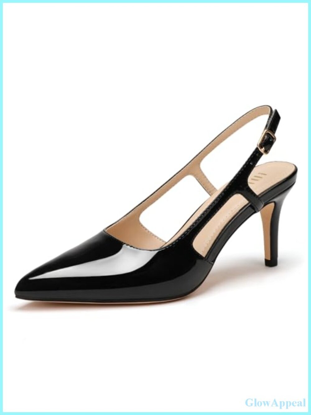 Women's Slingback Kitten Heel Pumps Pointed Toe Dress Shoes
